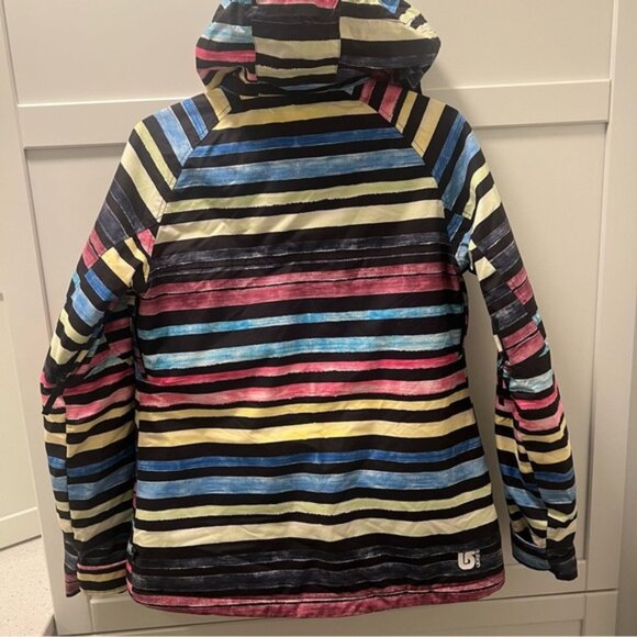 BURTON Striped Multicolor Snowboard Ski Jacket -Lots of Features! Sz Small - Picture 16 of 16